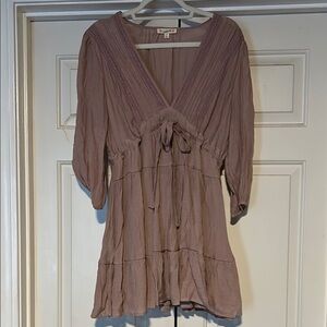 Elegant Mauve Mini Dress